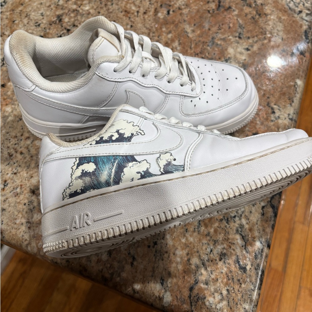 Nike Air Force 1 White with Silver Accents